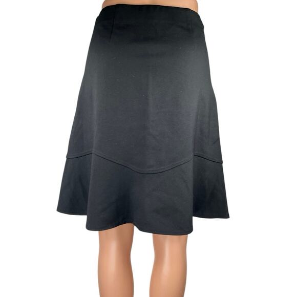 Ann Taylor LOFT Women's Black Casual Pull On Mini A-Line Flared Skirt Sz M Tall - Picture 3 of 5